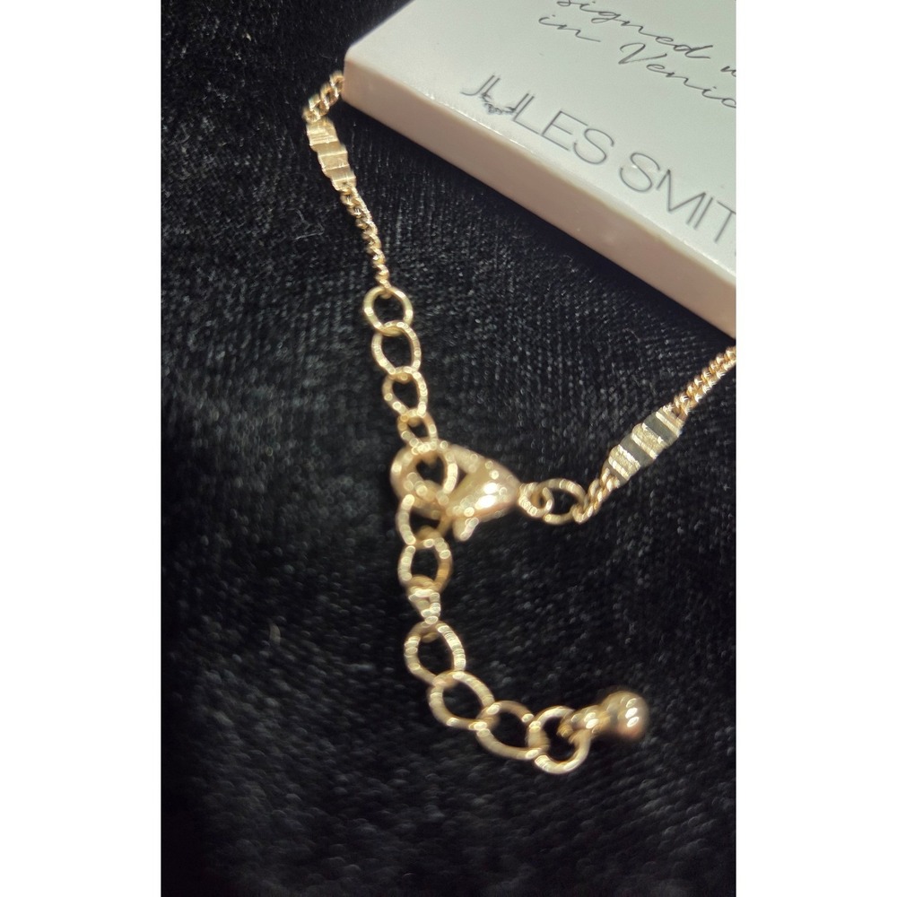 Jules Smith Gold Tone Textured Bar Hand Chain Bracelet Ring Slave Bracelet NEW - Picture 6 of 7